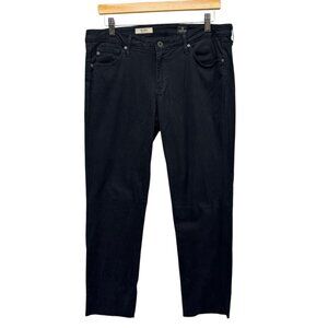 AG Adriano Goldschmied Stilt Cigarette Leg Jeans Womens Black Denim Size 32 R